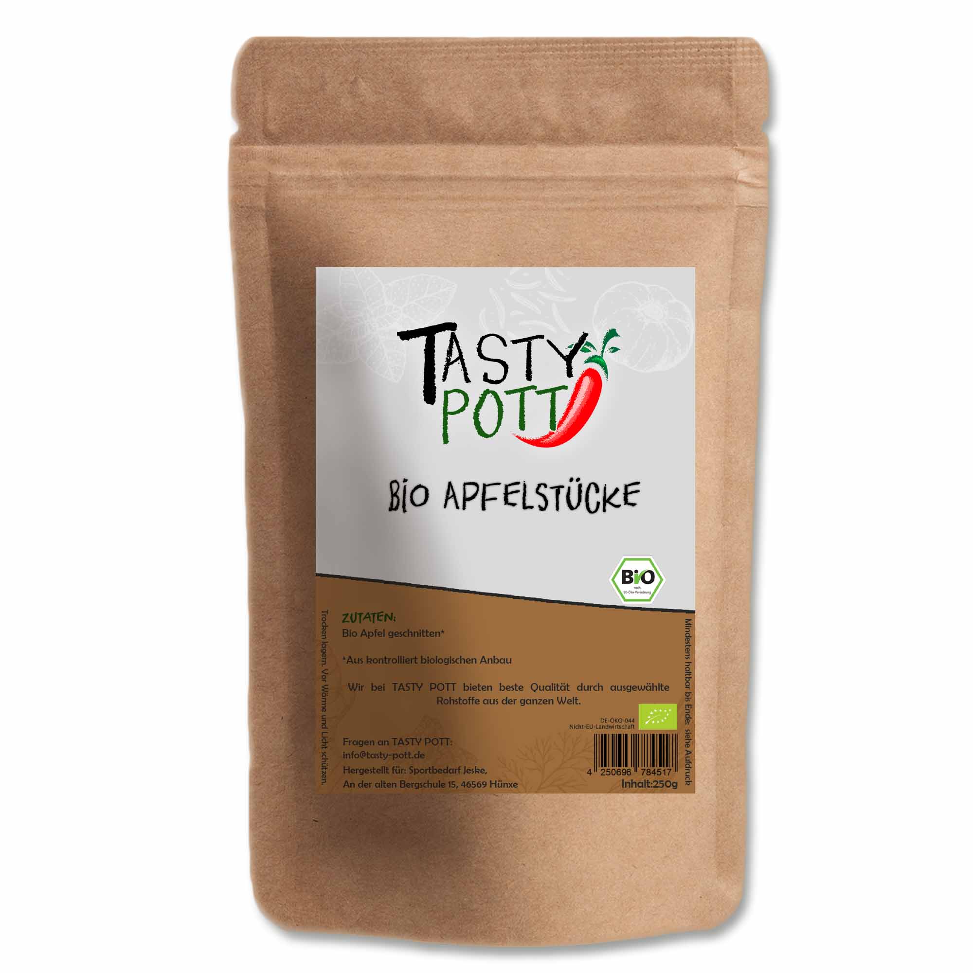 Bio Apfelstücke (3mm) - Feiner Apfel - Beutel von Tasty Pott   Bio Apfelstücke (3mm) - Feiner Apfel - Beutel von Tasty Pott
