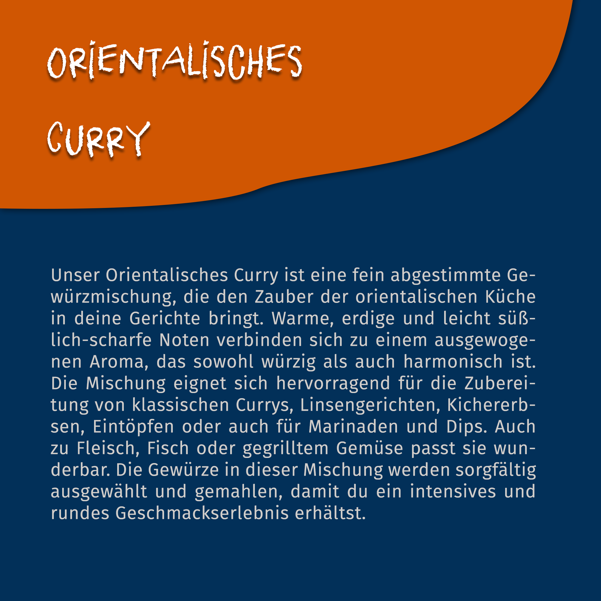 Orientalisches Curry -  Currymischung - 75g Dose von Tasty Pott