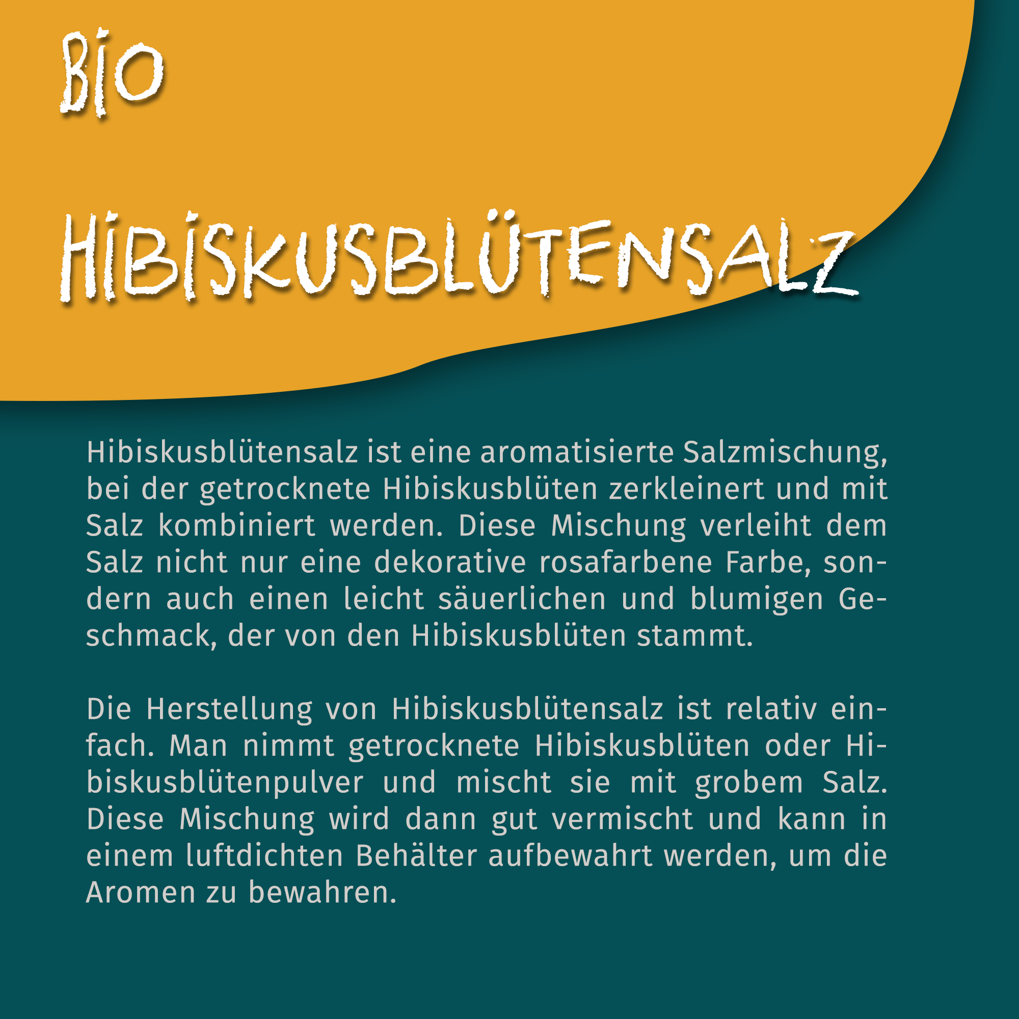 Hibiskusblütensalz - Bio Blütensalz Blüten Salz - 100g Dose Tasty Pott  