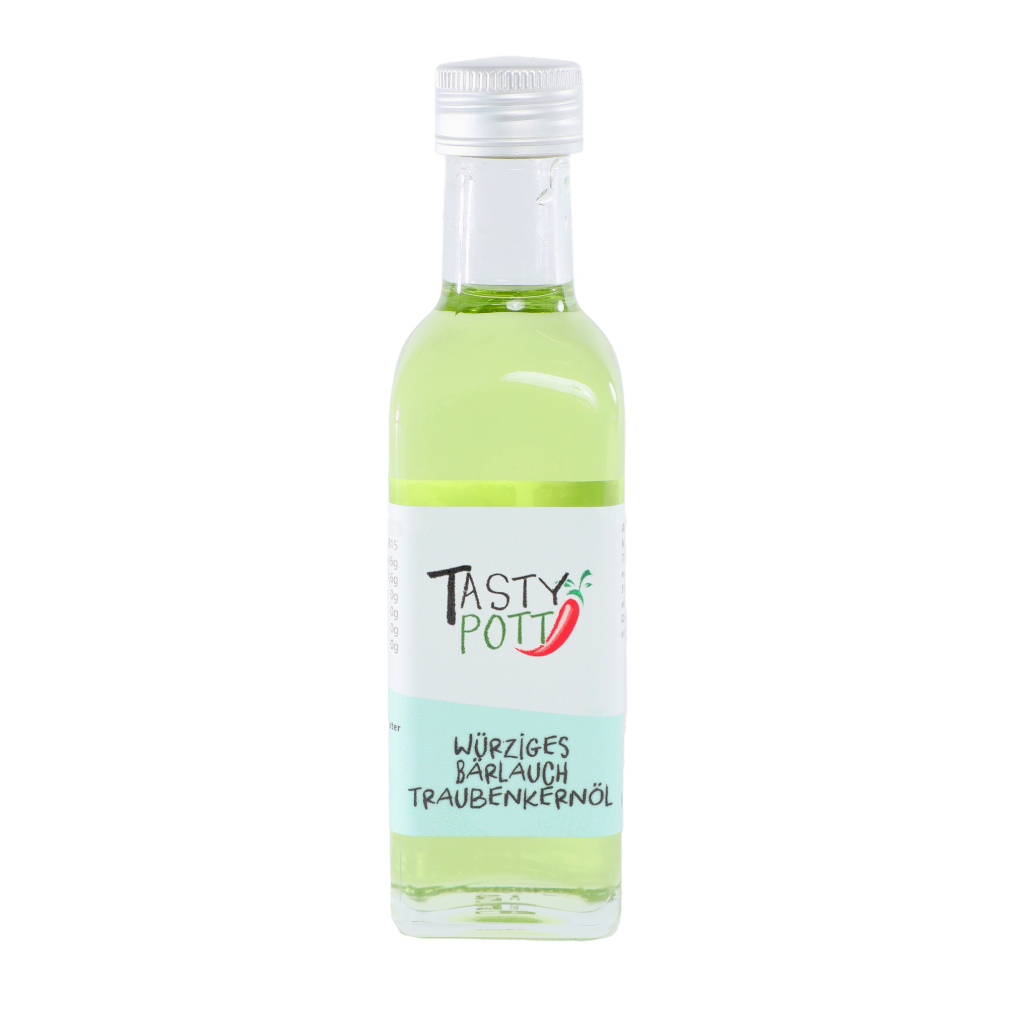 Traubenkernöl – Würzöl mit Bärlauch verfeinert – 100ml Flasche von Tasty Pott