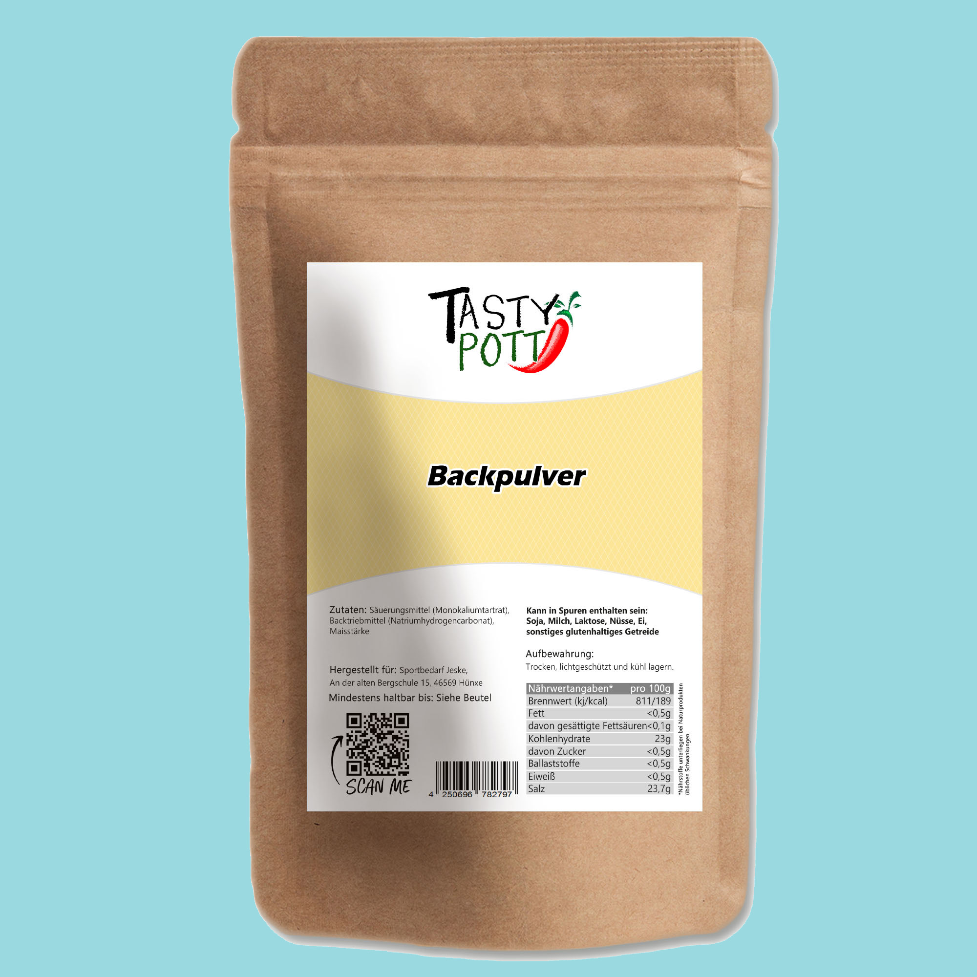 Backpulver 250g Beutel von Tasty Pott