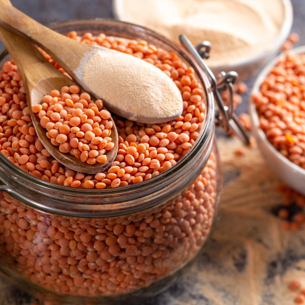 Bio Rotes Linsenmehl - Glutenfrei - 1kg Beutel von Tasty Pott Bio Rotes Linsenmehl - Glutenfrei - 1kg Beutel von Tasty Pott