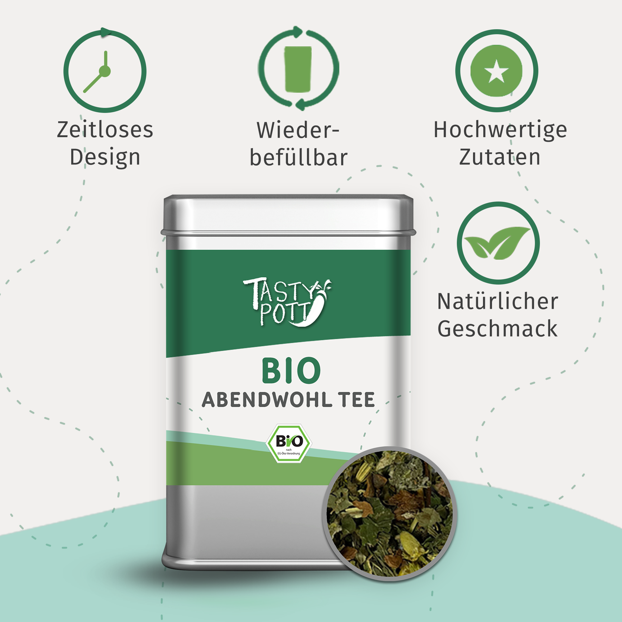 Tasty Pott Bio Abendwohl Tee 20g Dose