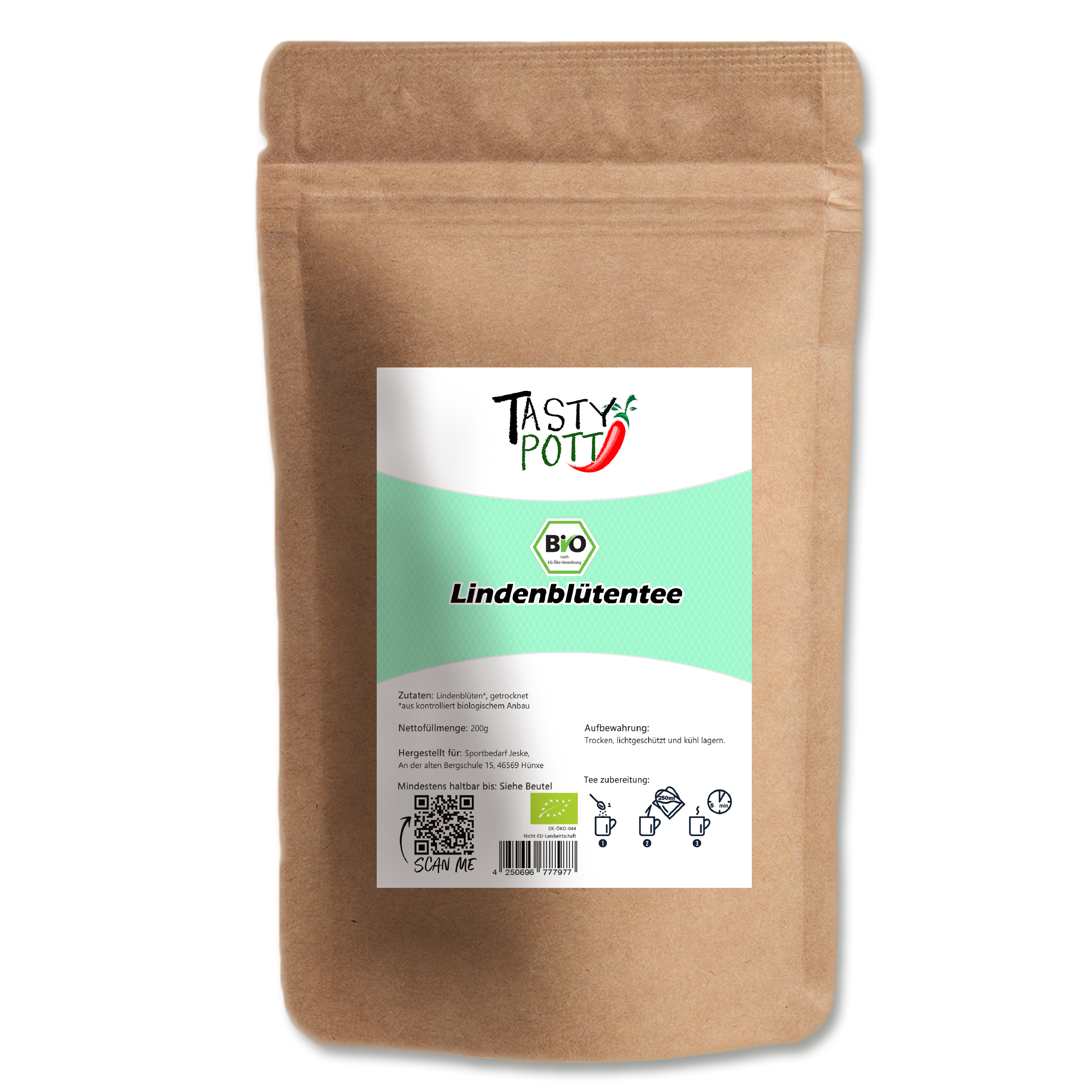 Tasty Pott Bio Lindenblütentee 200g Beutel Tasty Pott Bio Lindenblütentee 200g Beutel