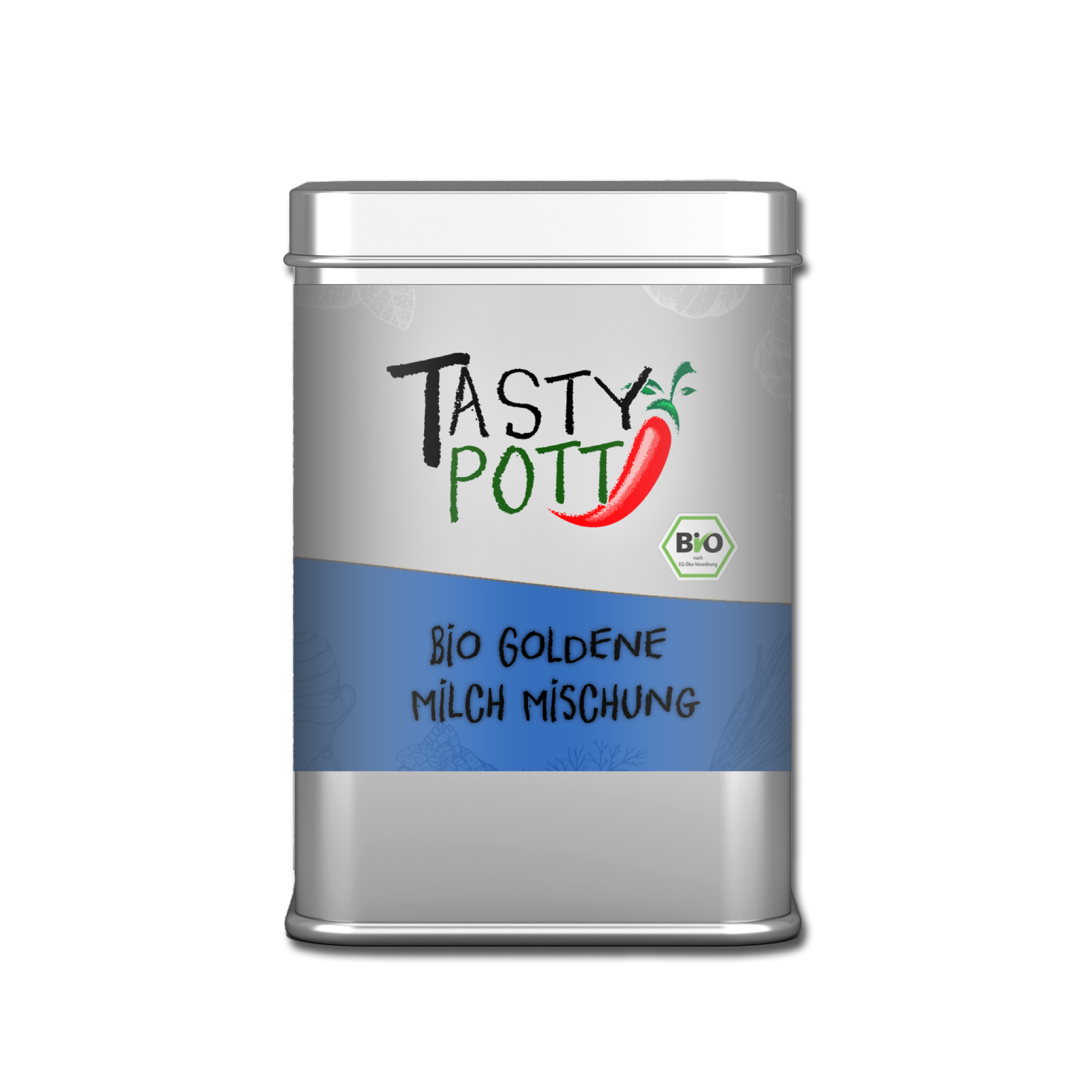 Goldene Milch Bio Gewürzmischung für Kurkuma Latte - 80g Dose Tasty Pott