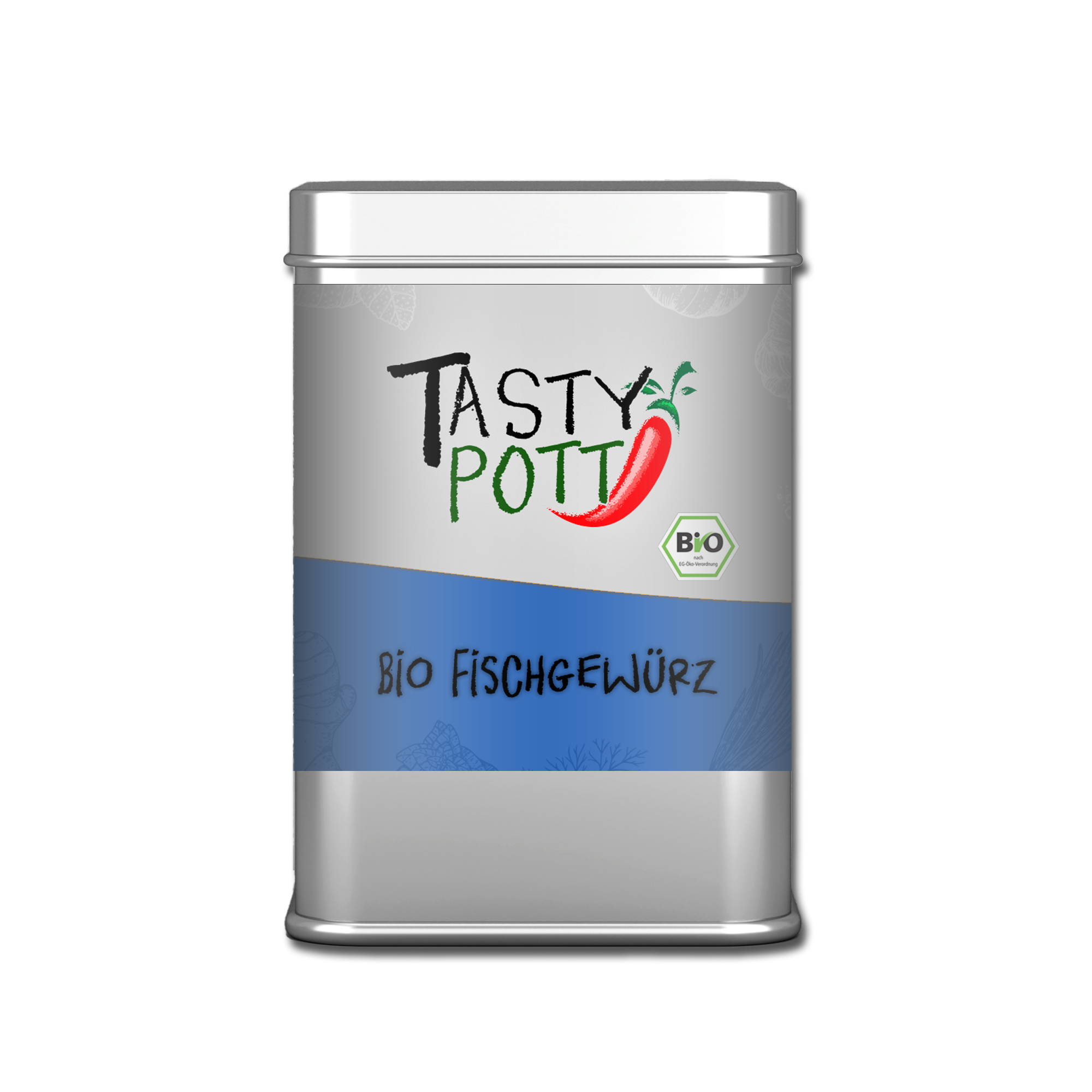Fischgewürz - Gewürz für Fisch - Bio Gewürzmischung - 100g Dose Tasty Pott