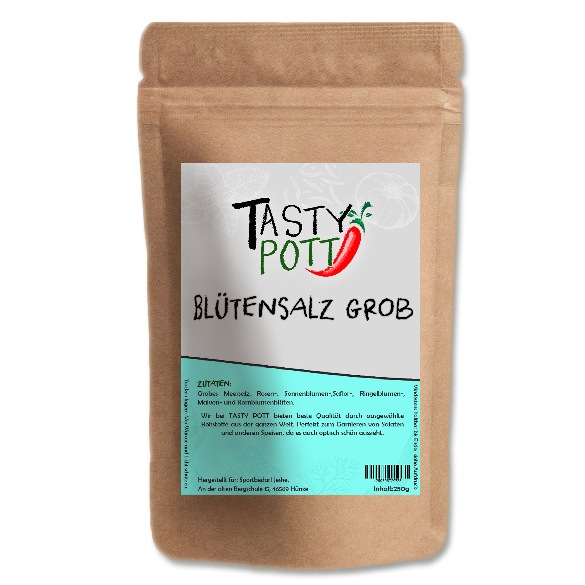 Tasty Pott Grobes Blütensalz - Salzmischung 30g Beutel Tasty Pott Grobes Blütensalz - Salzmischung 30g Beutel