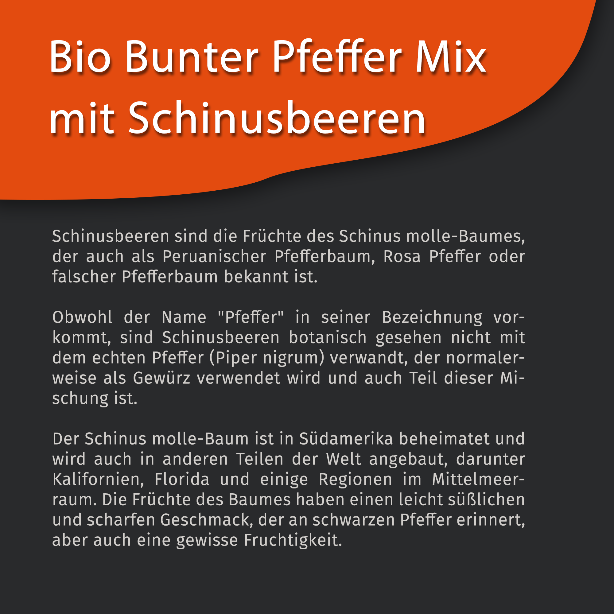 Bio Bunte Pfeffermischung 60g Dose