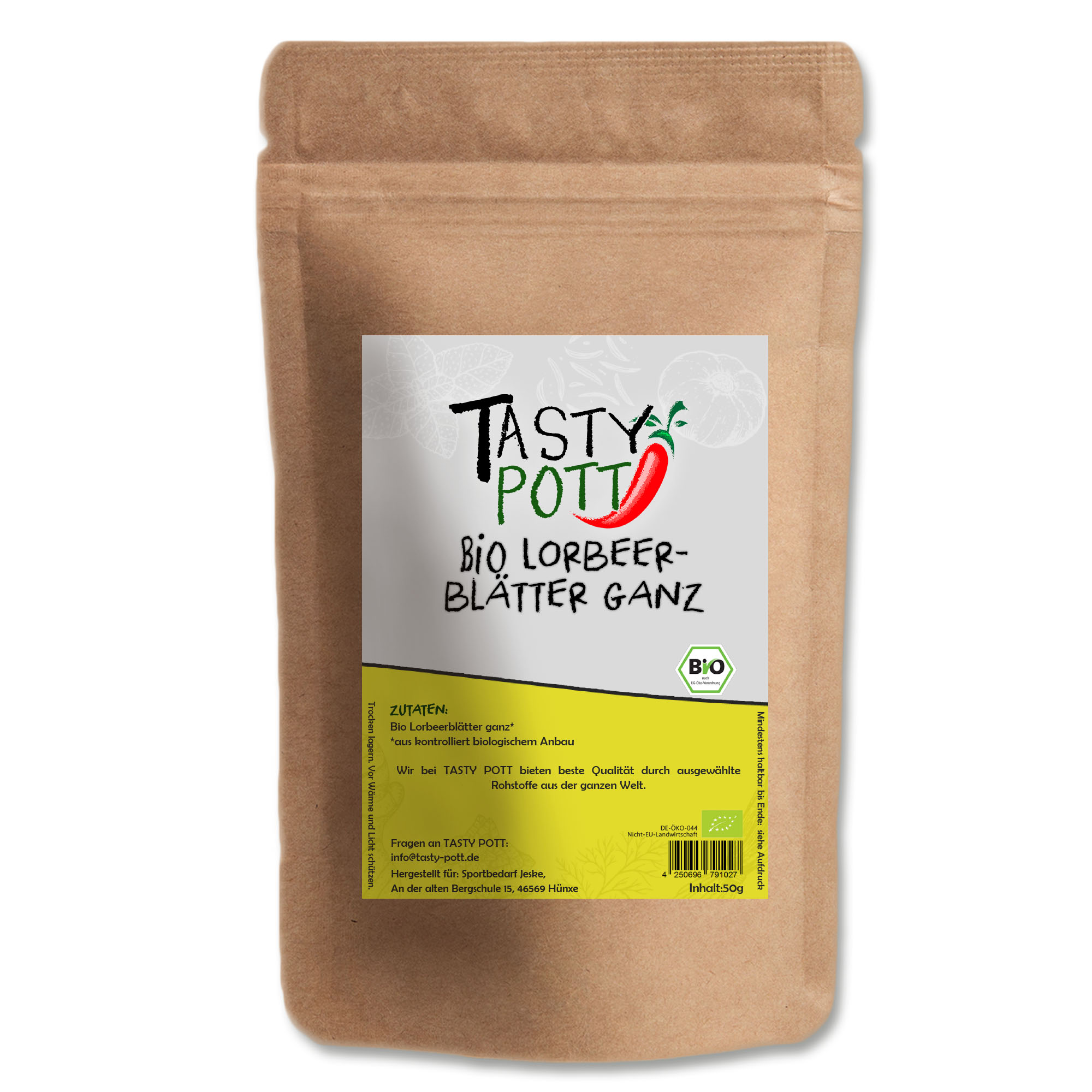 Bio Lorbeerblätter ganz - Getrocknete Lorbeerblätter - 3g Beutel von Tasty Pott Bio Lorbeerblätter ganz - Getrocknete Lorbeerblätter - 3g Beutel von Tasty Pott