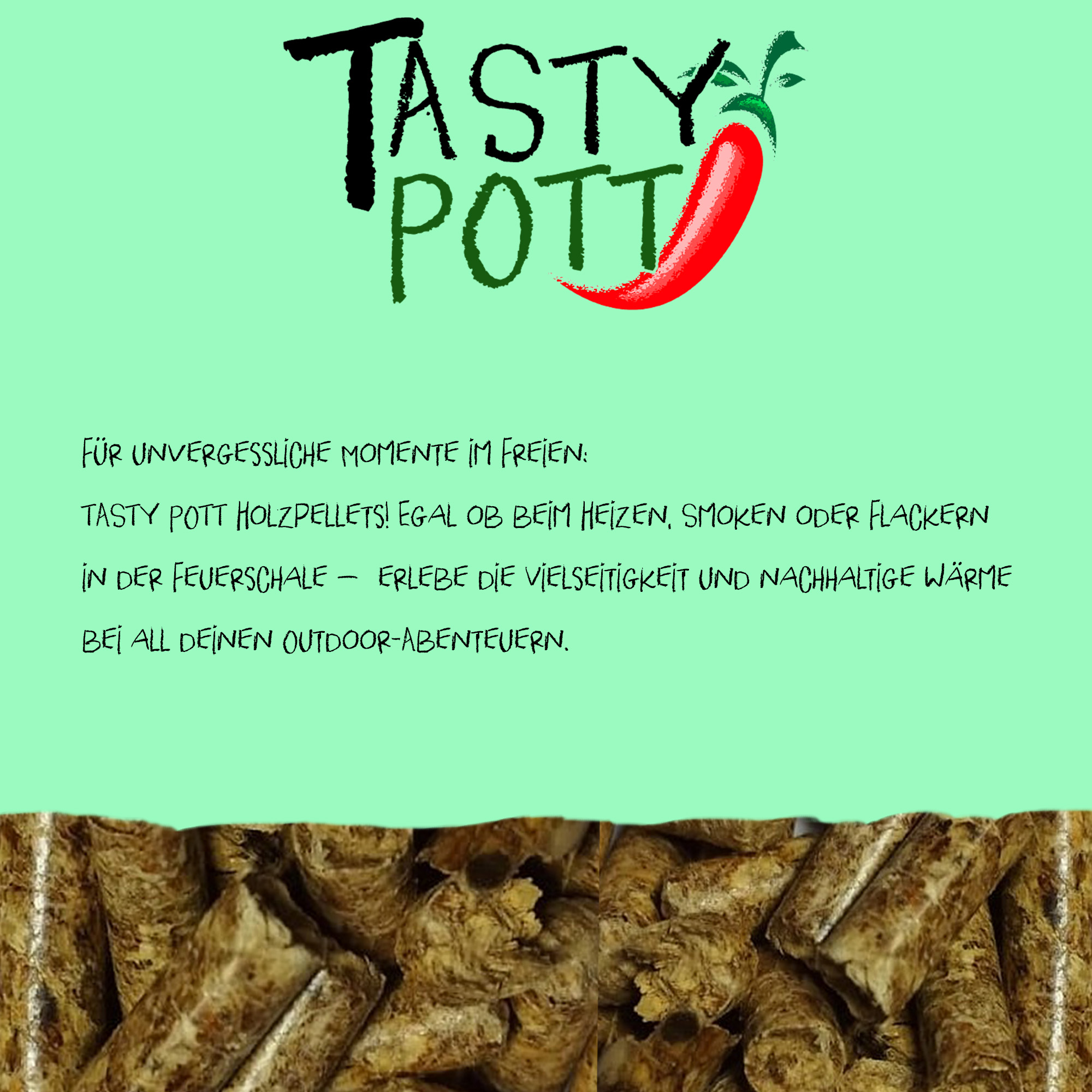 Tasty Pott Holzpellets 15Kg| Grillen, Smoken, Heizen und für die Feuerschale | Pellets aus Holz |