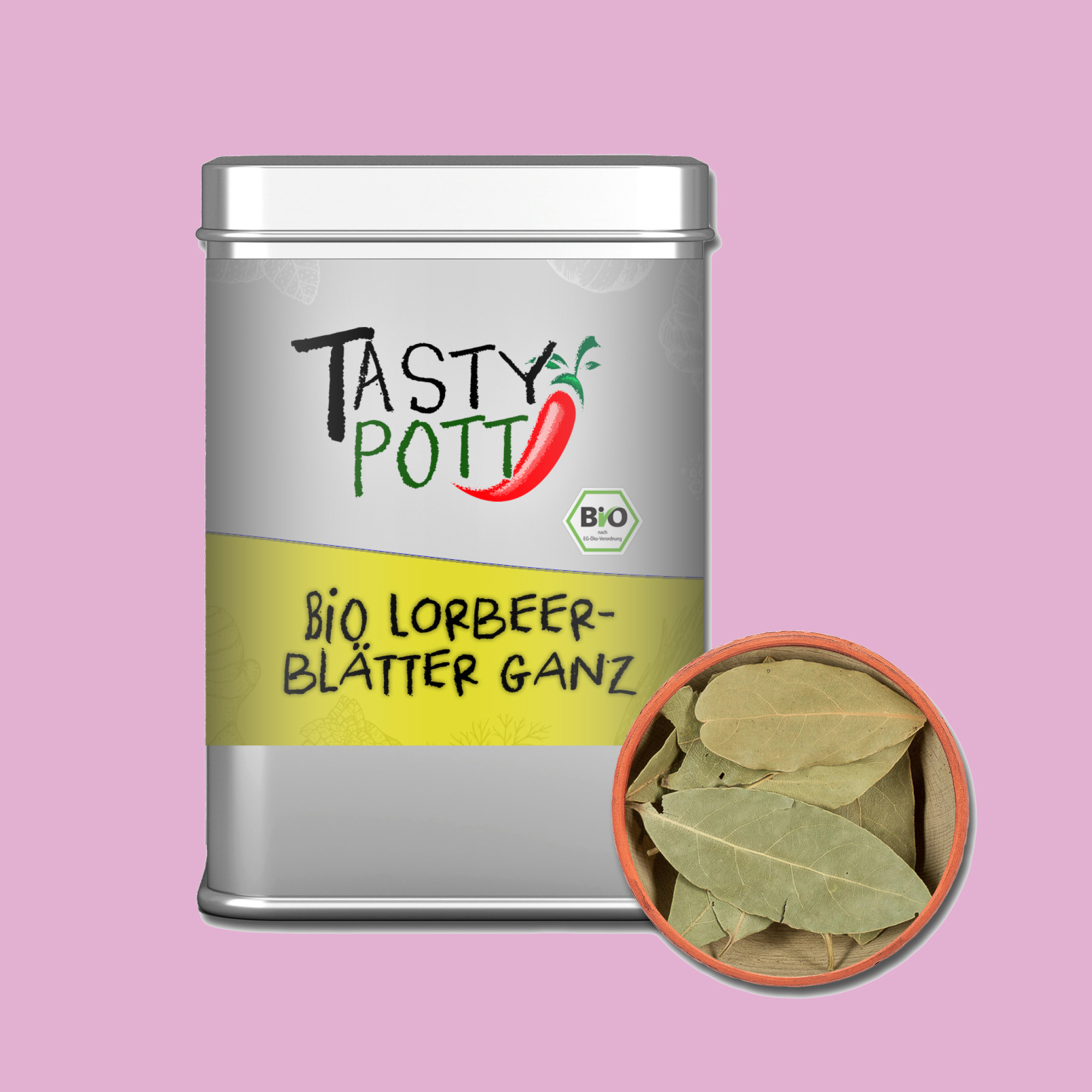 ganze Lorbeerblätter,” “bio,” “gewürzdose Bio Gewürzdose mit ganzen Lorbeerblättern