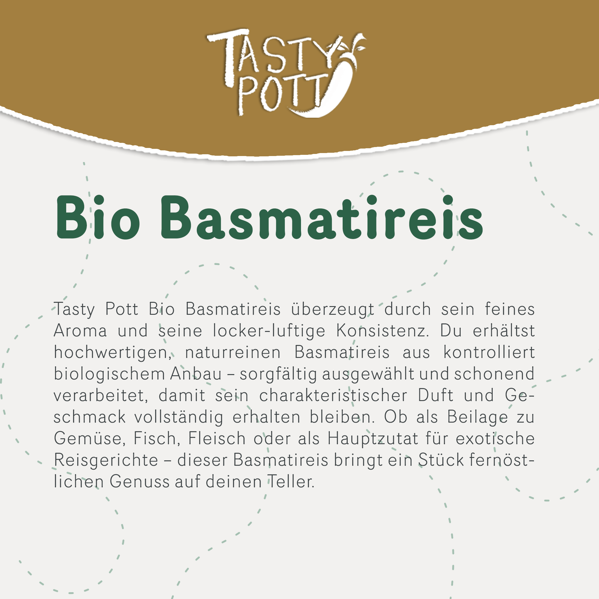 Tasty Pott Bio Basmatireis 1Kg