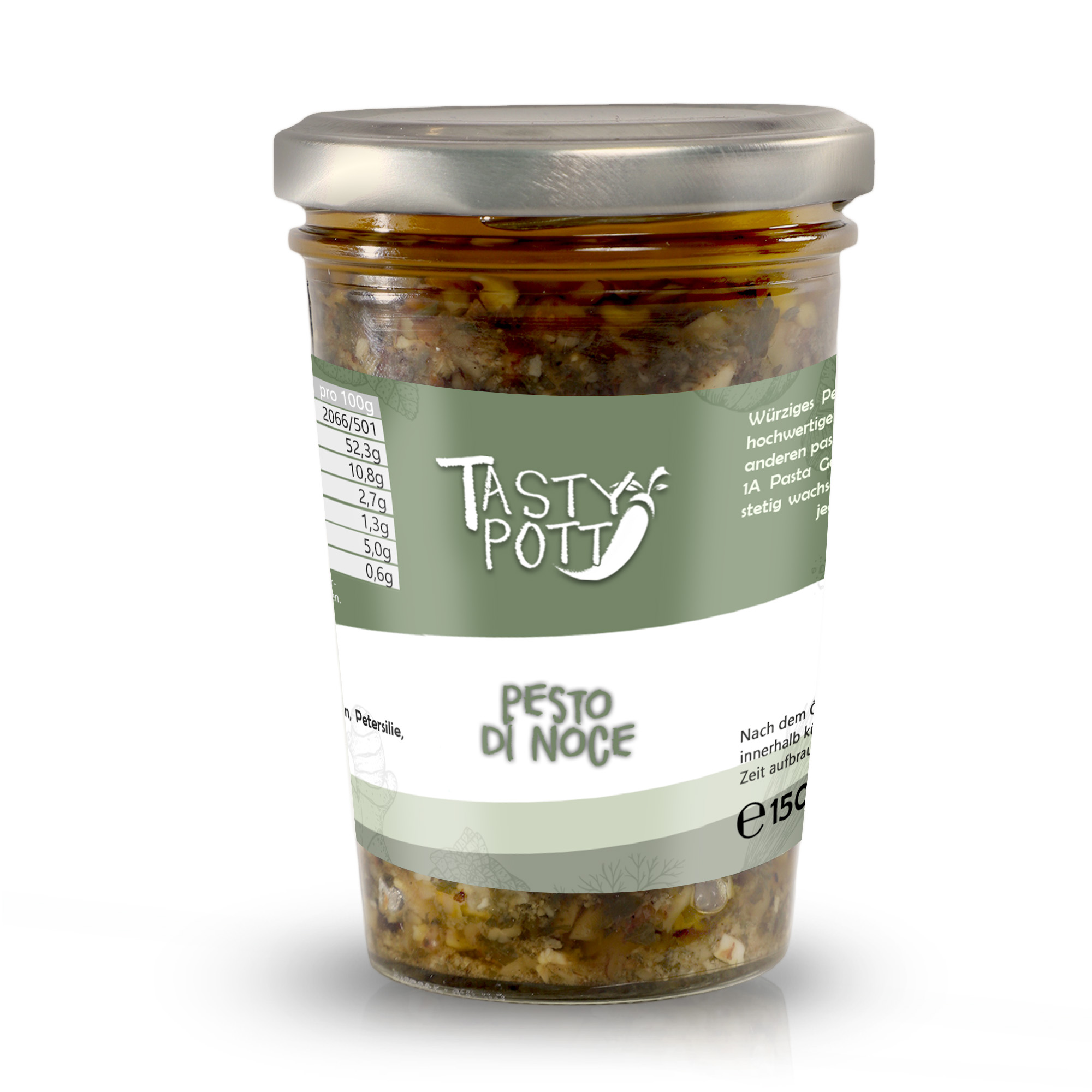 Walnuss-Pesto - Pesto di Noce mit Walnuss & Parmesan | 150g Glas Tasty Pott
