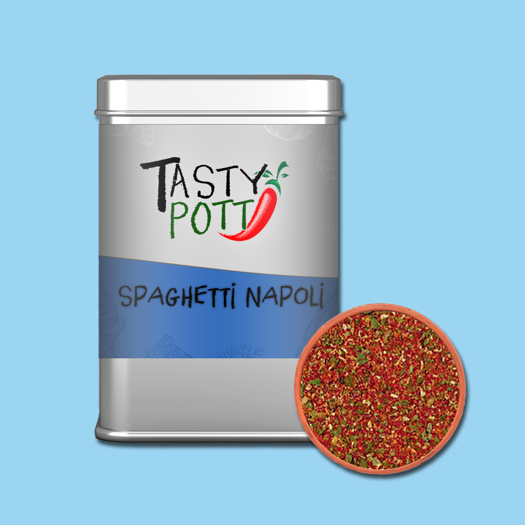 Tasty Pott Spaghetti Napoli Gewürzmischung 70g Dose Tasty Pott Spaghetti Napoli Gewürzmischung 70g Dose