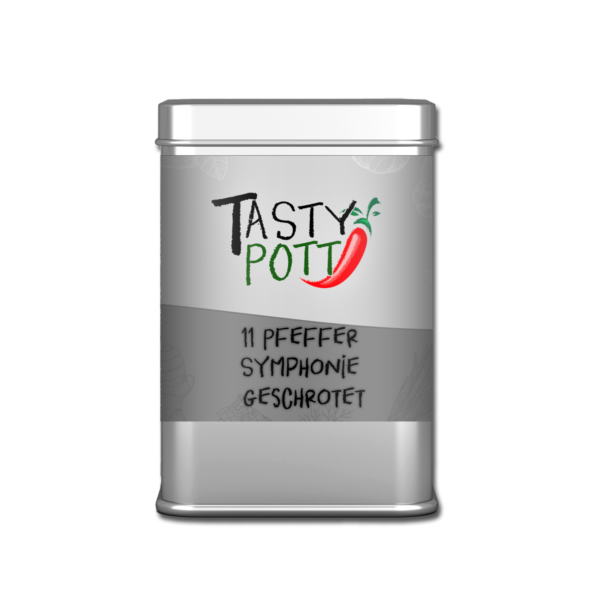 11 Pfeffer Symphonie - Pfeffermischung - 60g Dose von Tasty Pott 