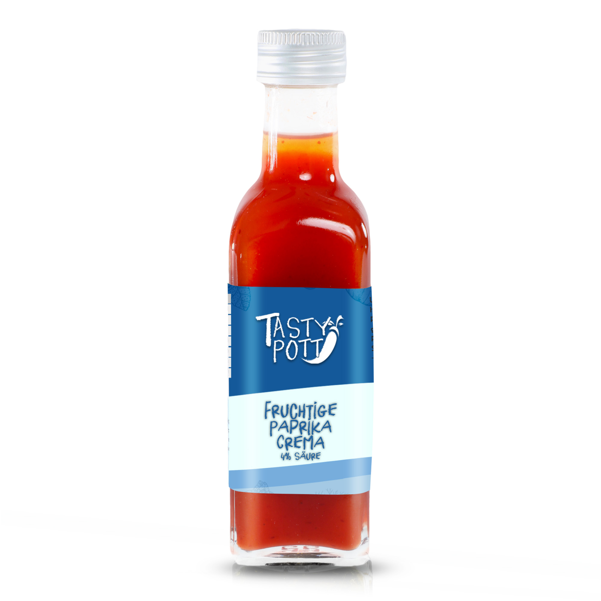 Fruchtige Paprika Creme 4% Säure - 100 ml Glasflasch von Tasty Pott