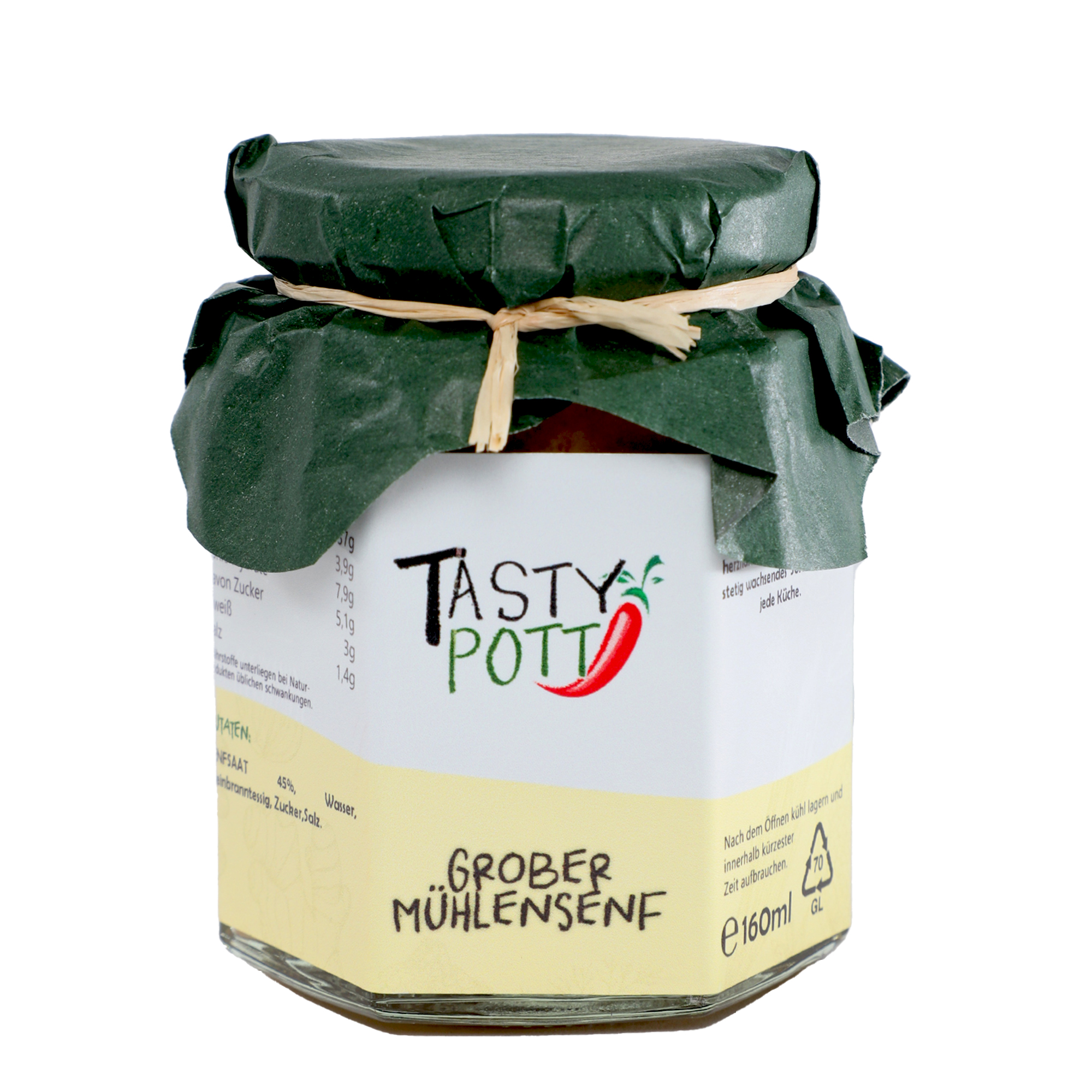 Senf Sorten Auswahl – Feinkost von Tasty-Pott Tasty-Pott Senf Auswahl – verschiedene Sorten im Glas