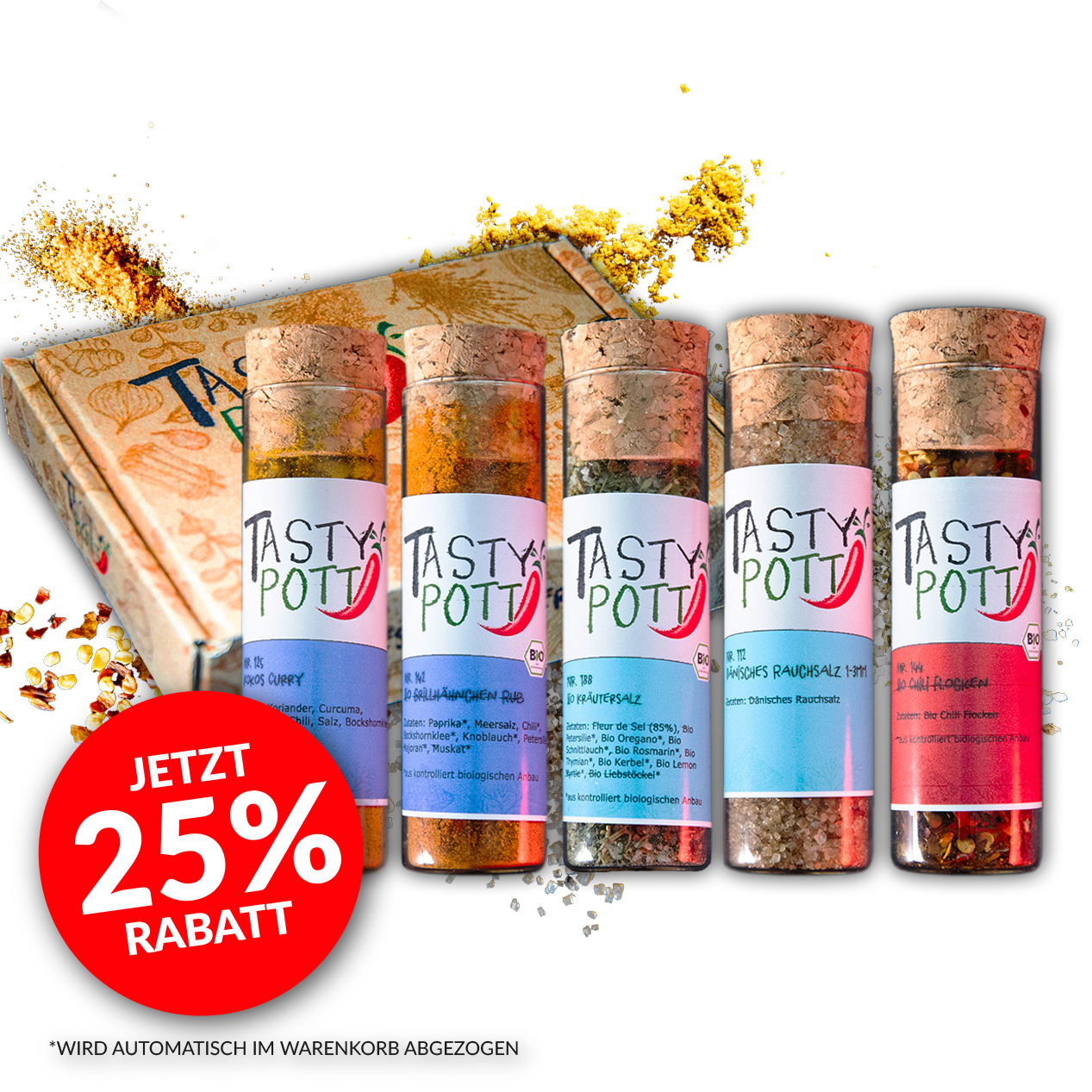 Tasty Pott Kennenlern-Box – 5 Gewürze