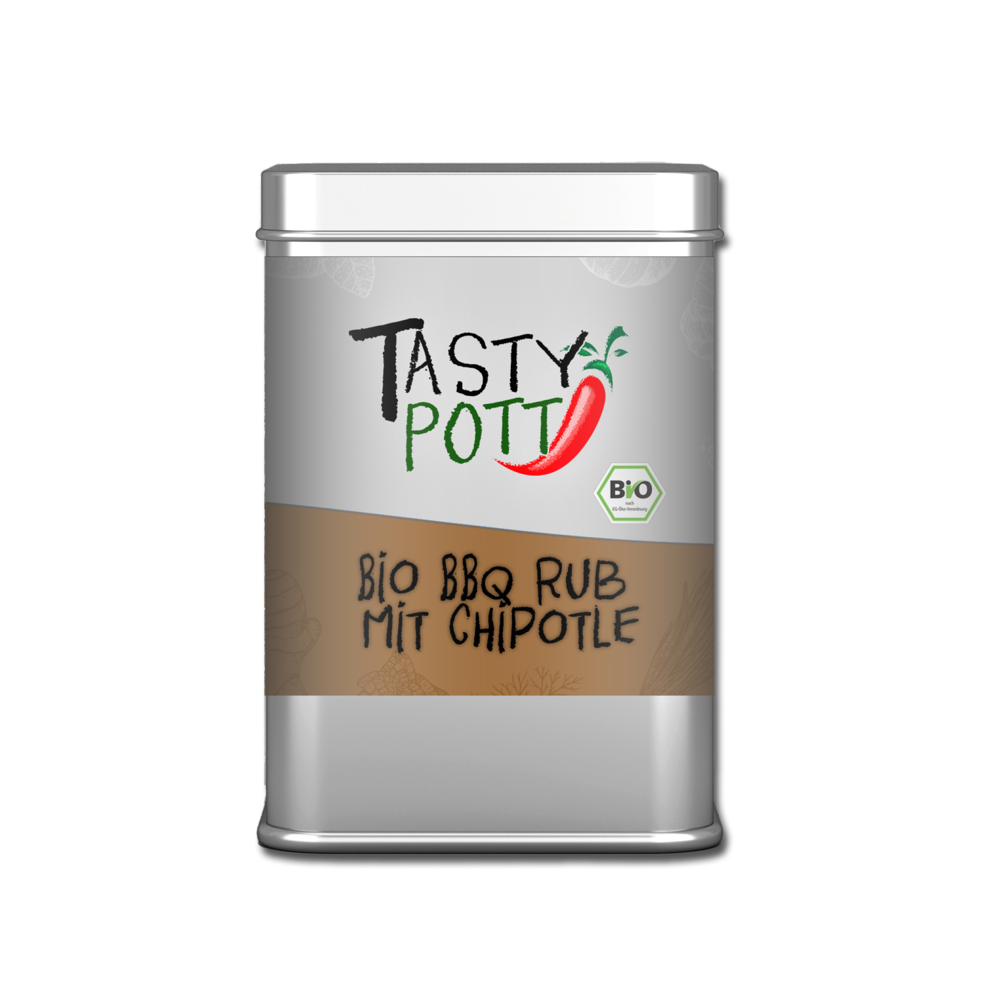Tasty Pott Bio BBQ Rub mit Chipotle 100g Dose