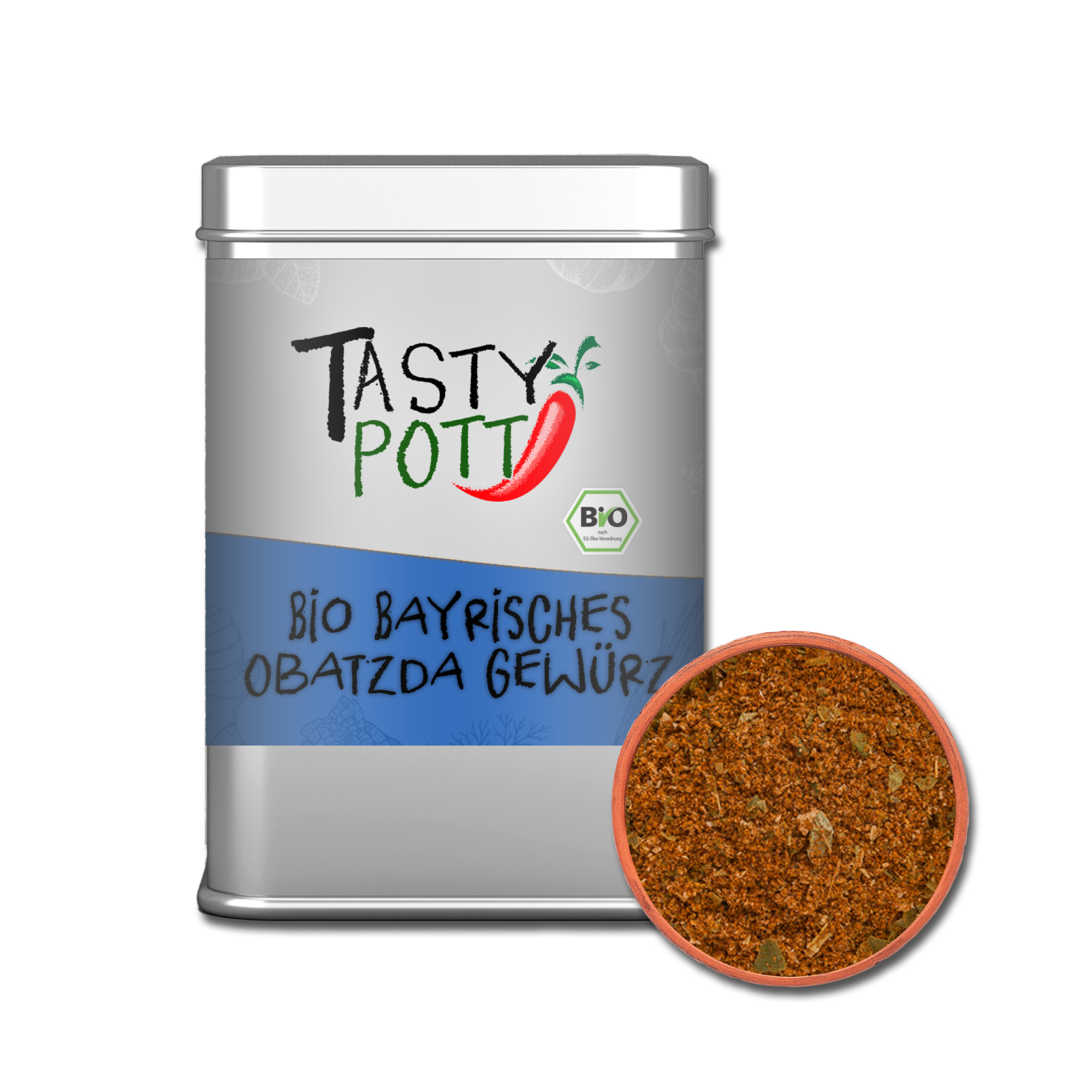 Bio Bayrisches Obatzda Gewürz - Obatzter Gewürzmischung - 100g Dose Tasty Pott 