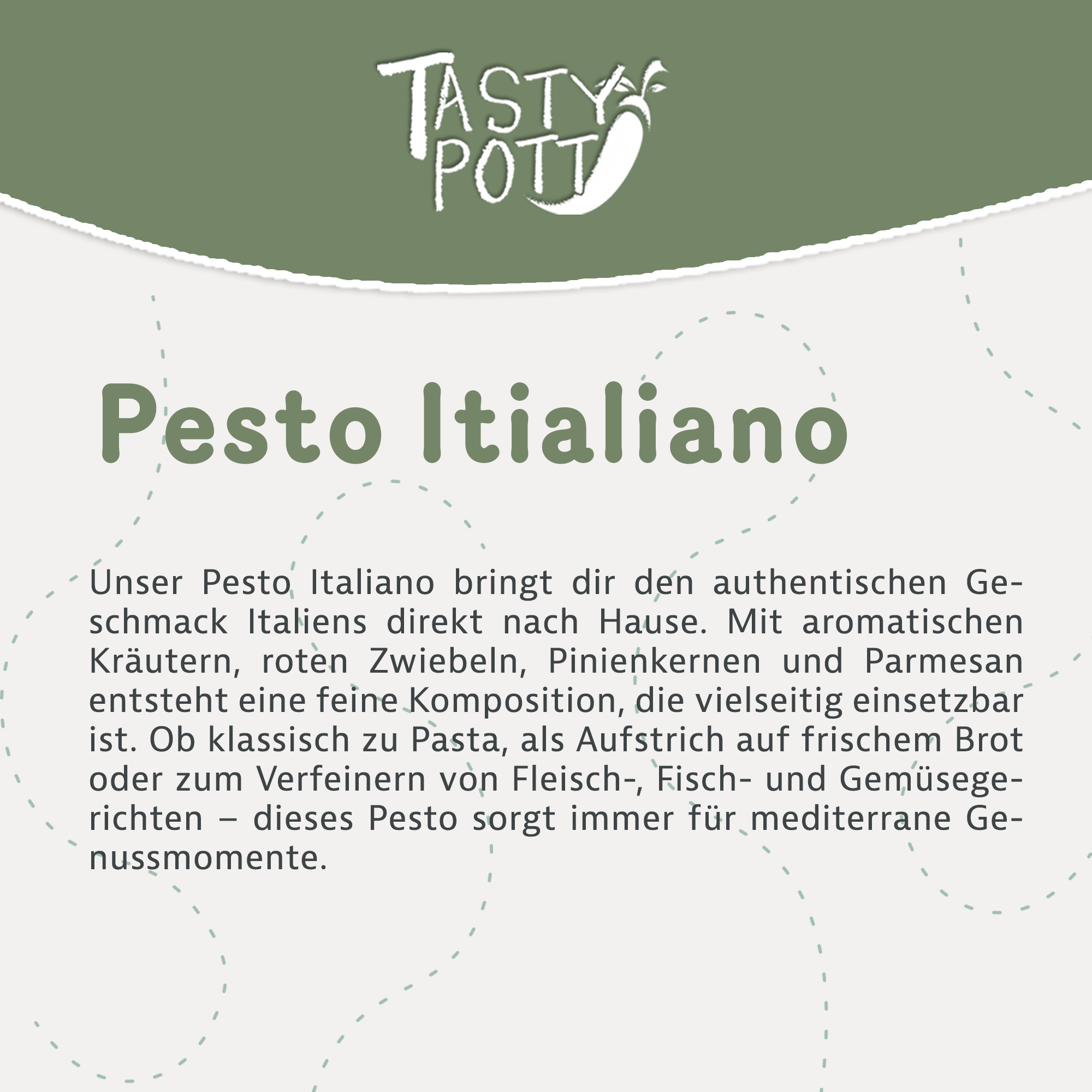 Pesto Italiano - Kräuter Pesto - 150g Glas von Tasty Pott