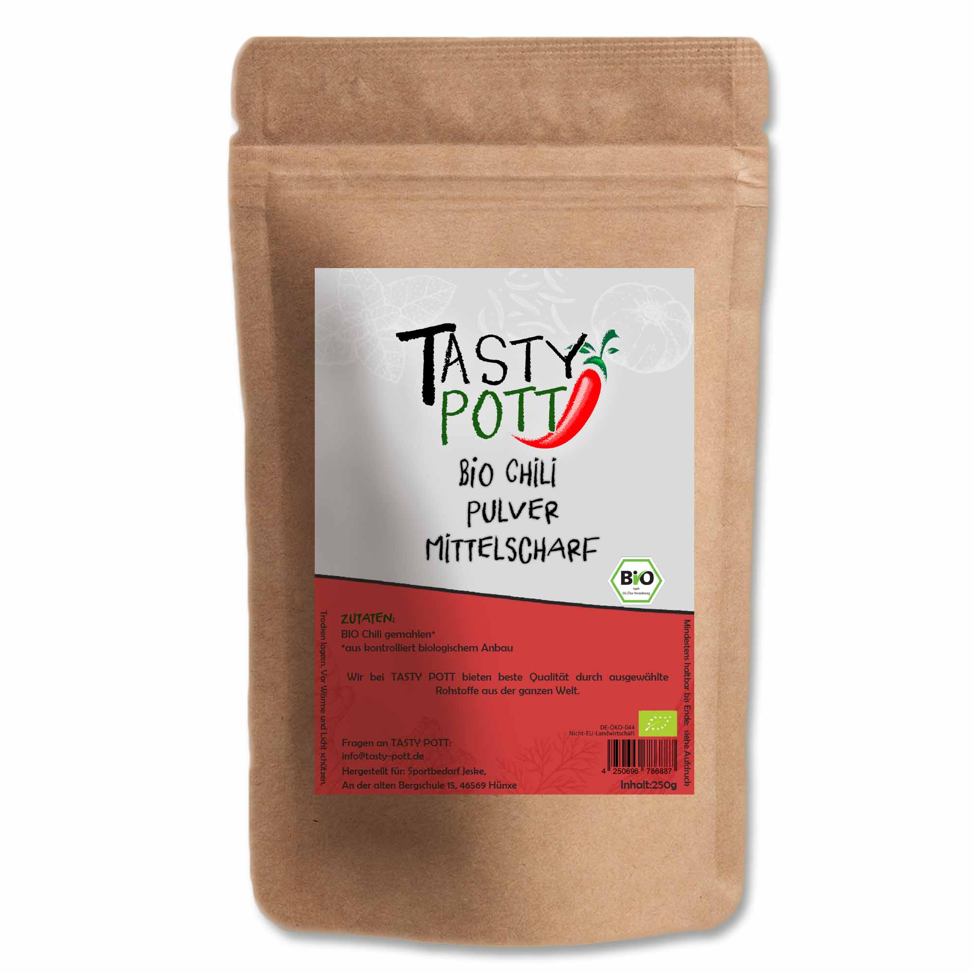 Bio Chili Pulver mittelscharf 250g