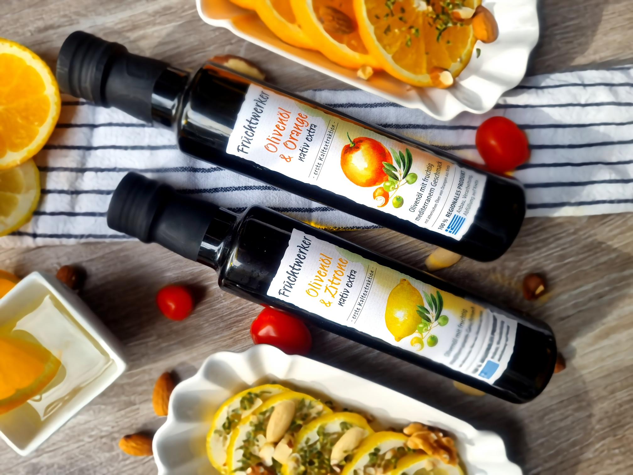 Fruchtwerker Olivenöl + Zitrone 250ml und Olivenöl + Orange 250ml Set