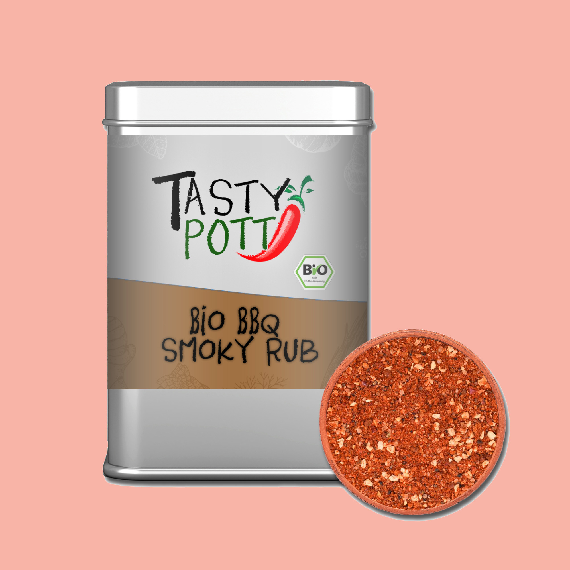 Smoky BBQ Rub 100g Bio Grillgewürz | Gewürzmischung für deinen perfekten Grill Tag von Tasty Pott   Smoky BBQ Rub 100g Bio Grillgewürz | Gewürzmischung für deinen perfekten Grill Tag von Tasty Pott