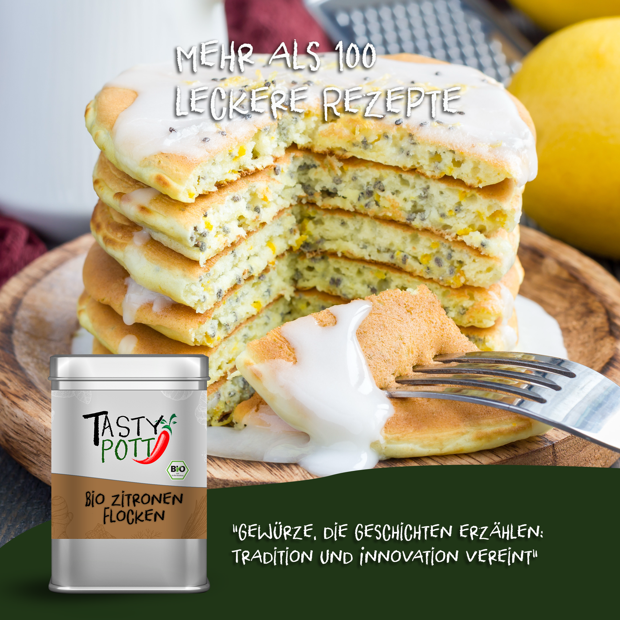 Bio Zitronenflocken 100g Dose