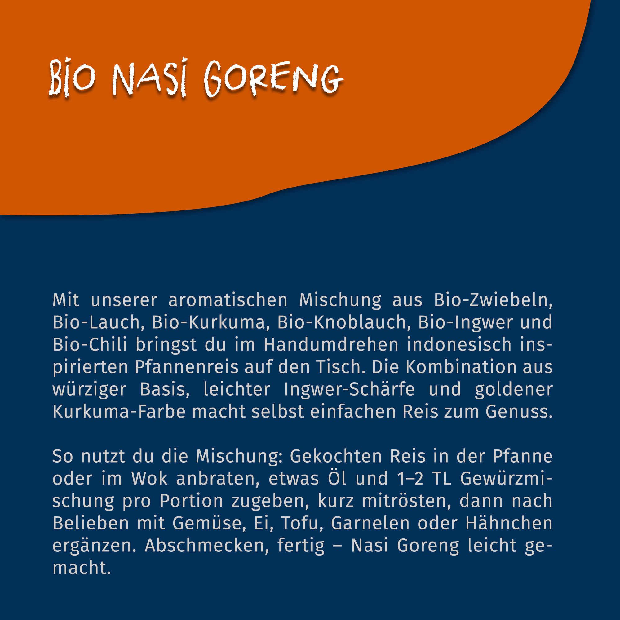 Bio Nasi Goreng - Gewürzmischung - 40g Dose von Tasty Pott