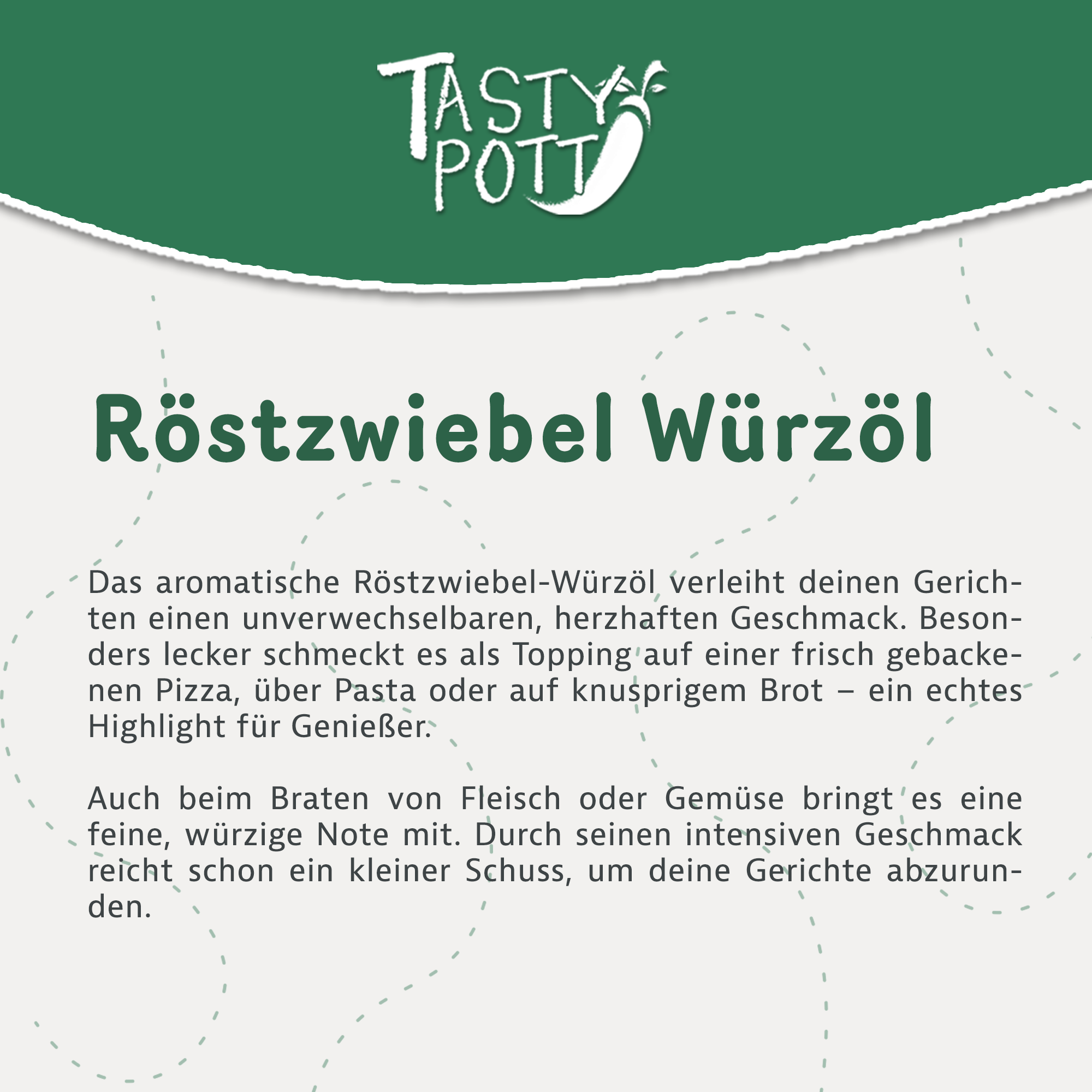 Tasty Pott Röstzwiebel Würzöl 100ml Flasche