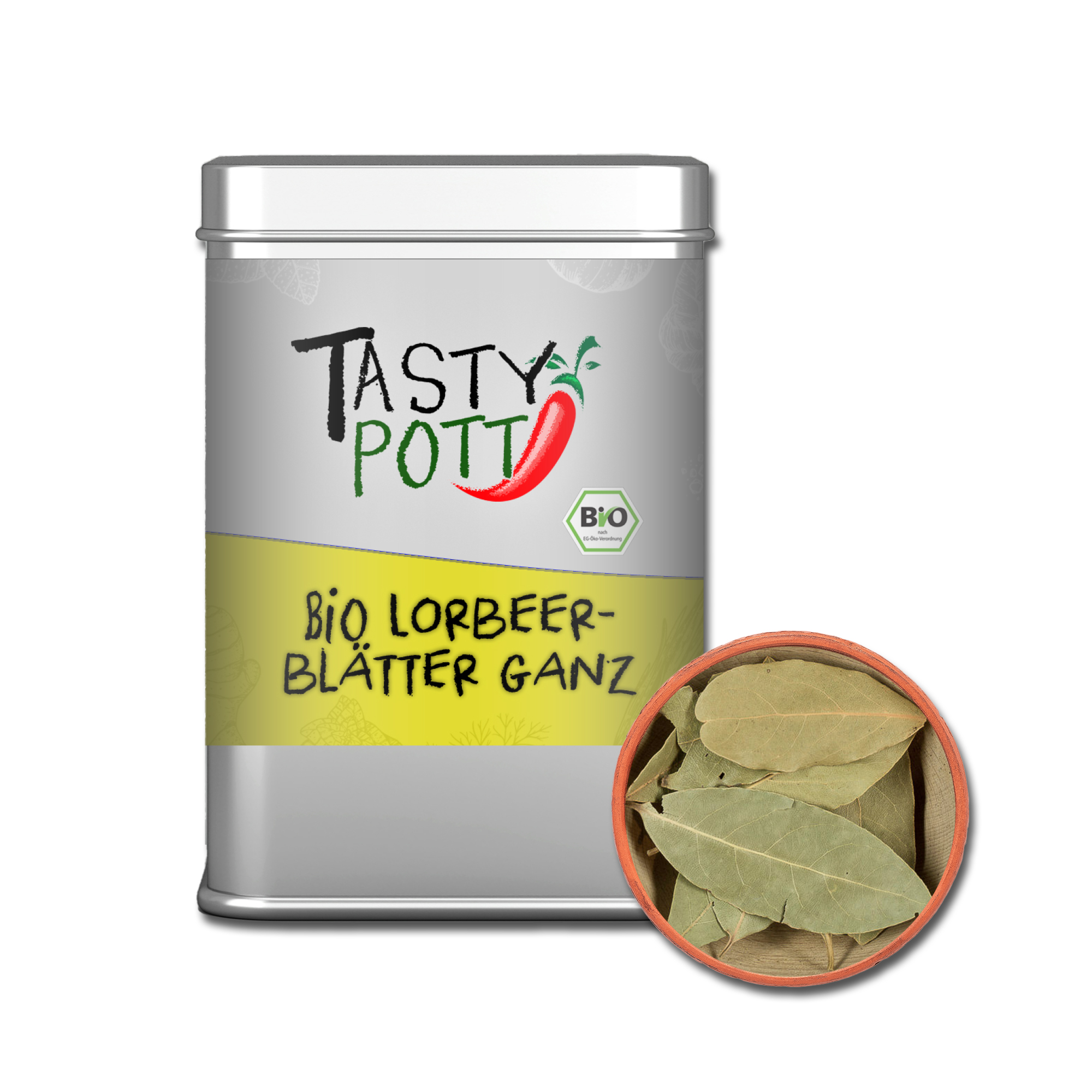 Bio Lorbeerblätter - ganz - 5g Dose von Tasty Pott