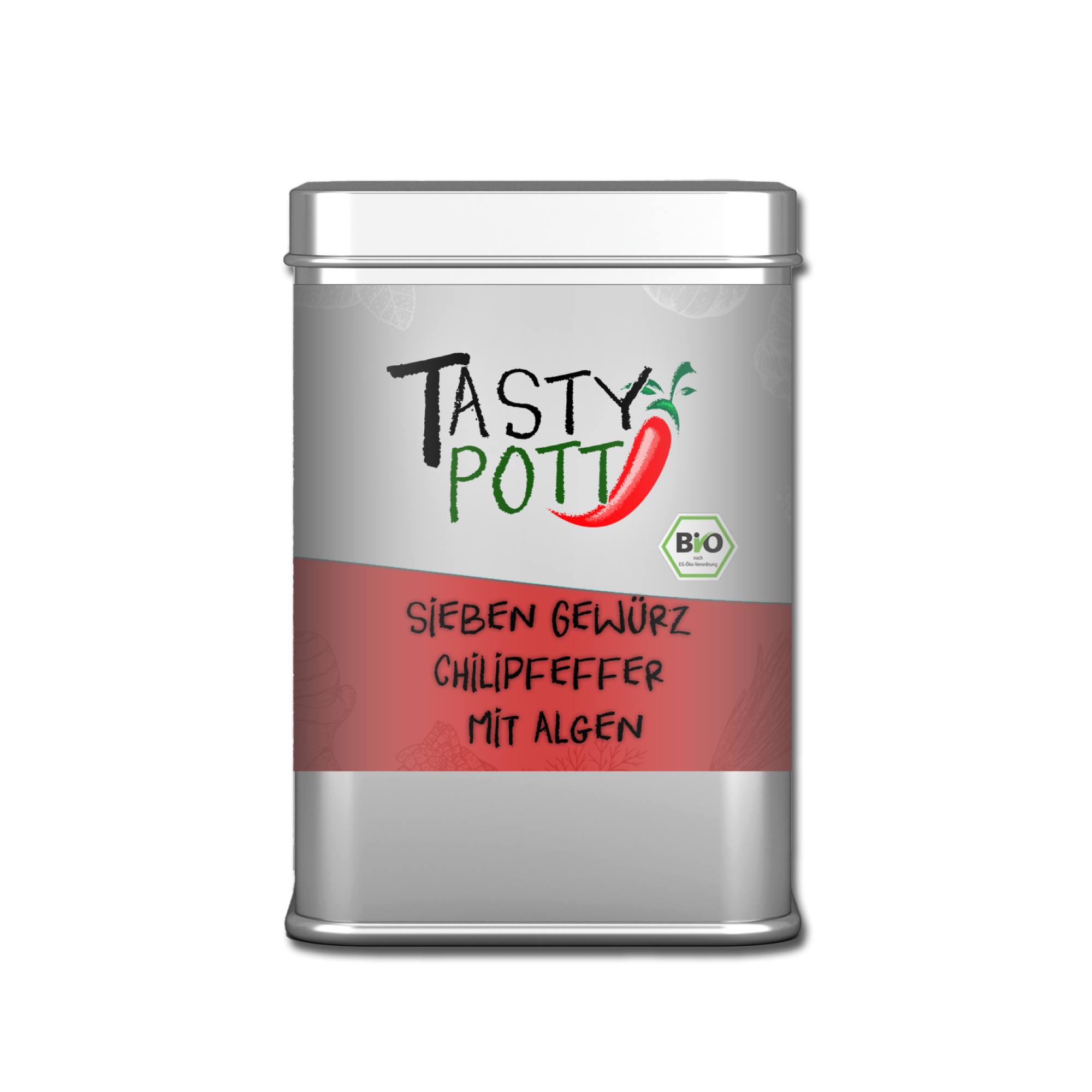 Scharfer 7 Gewürze Chilipfeffer mit Algen von Tasty Pott Scharfer 7 Gewürze Chilipfeffer mit Algen von Tasty Pott