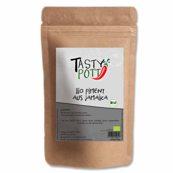 Tasty Pott Bio Piment aus Jamaika ganz Nachfüllbeutel 250g