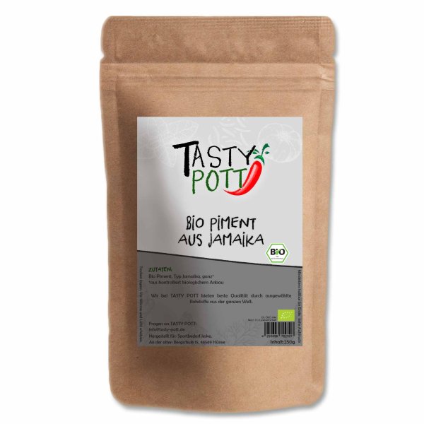 Tasty Pott Bio Piment aus Jamaika ganz Nachfüllbeutel 250g