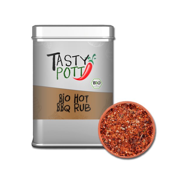 Tasty Pott Bio Hot BBQ Rub 100g Grillgewürz