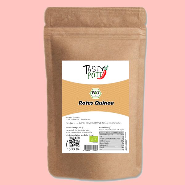 Tasty Pott Bio Quinoa Rot 2Kg