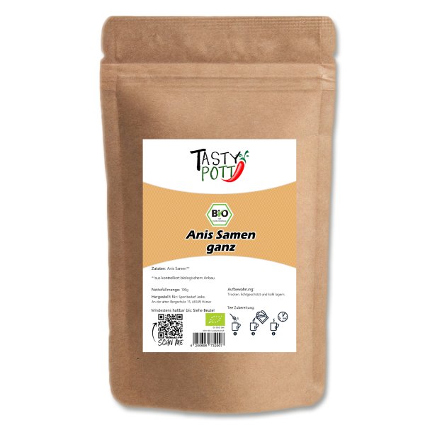 Tasty Pott Bio Anis Samen, ganz 100g
