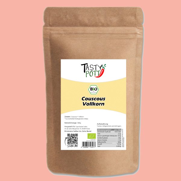 Tasty Pott Bio Couscous Vollkorn 1Kg