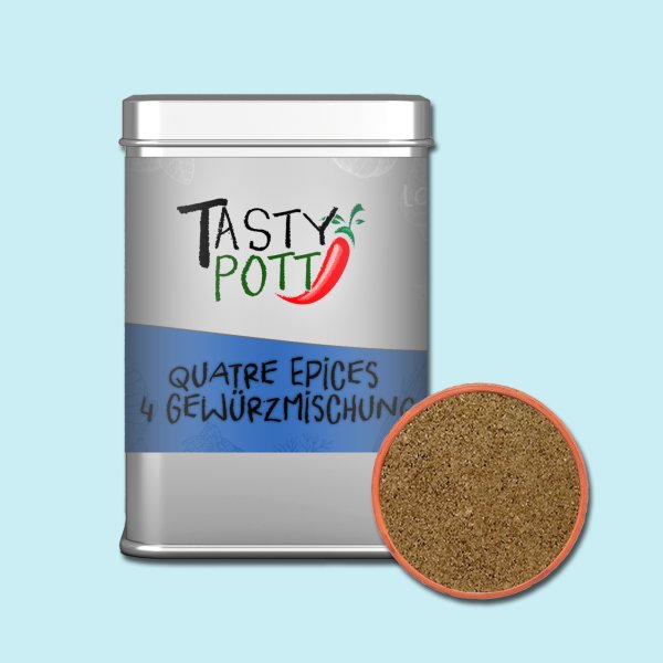 Tasty Pott Quatre Epices 4 Gewürzmischung 70g Dose