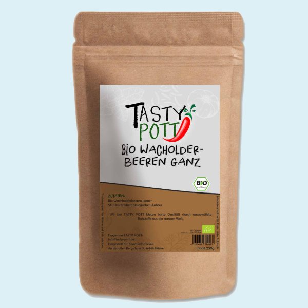 Tasty Pott Bio Wacholderbeeren - ganz - Nachfüllbutel 250g