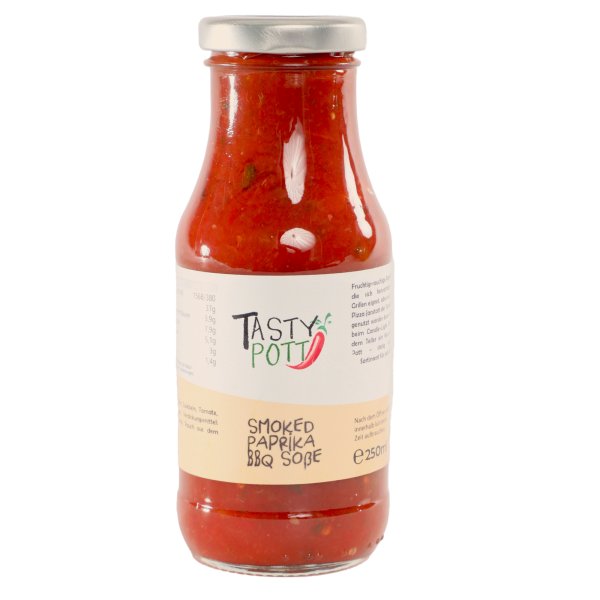 Tasty Pott Smoked Paprika BBQ Soße 250ml Flasche