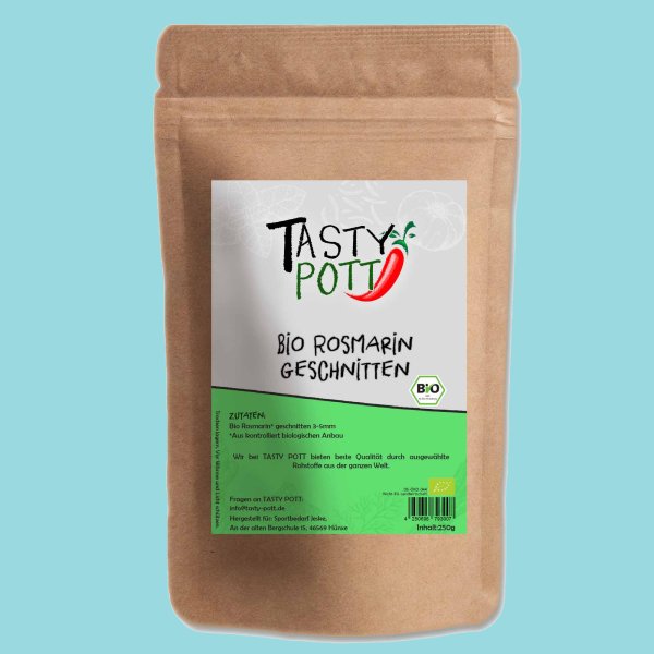 Tasty Pott Bio Rosmarin geschnitten Nachfüllbeutel 250g