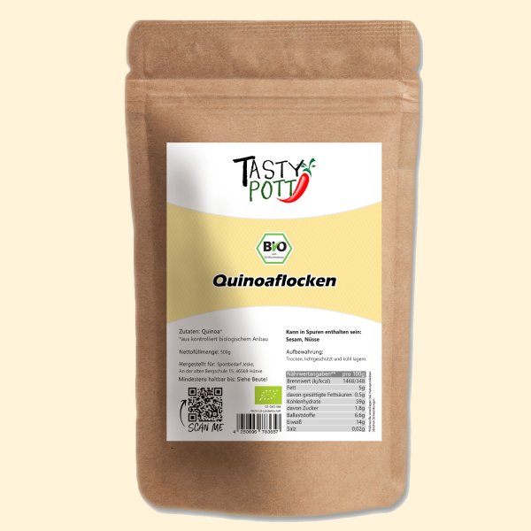 Tasty Pott Bio Quinoa Flocken 500g