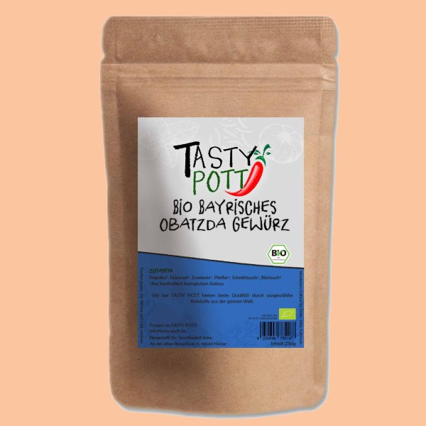 Tasty Pott Bio Bayrisches Obatzda Gewürz Gewürzmischung 250g Nachfüllbeutel