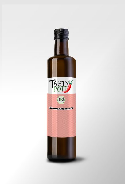 Tasty Pott Bio Sonnenblumenkernöl Kaltgepresst 500ml Flasche