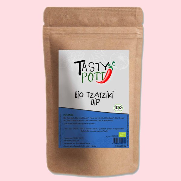 Tasty Pott Bio Tzatziki Dip Gewürzmischung Nachfüllbutel 250g