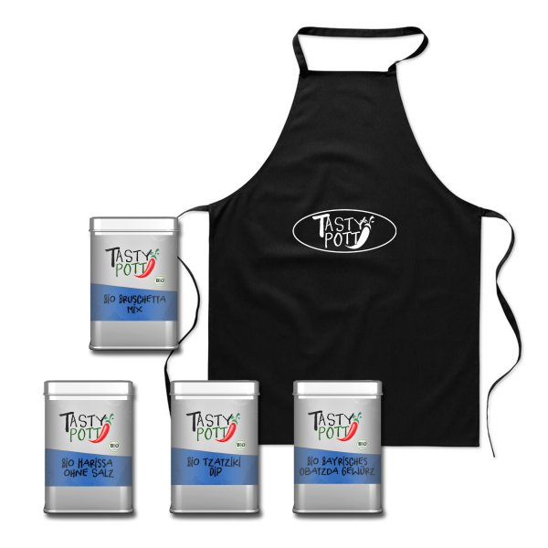 Tasty Pott Gewürz-Set 10 Dips für jeden Anlass + Schürze