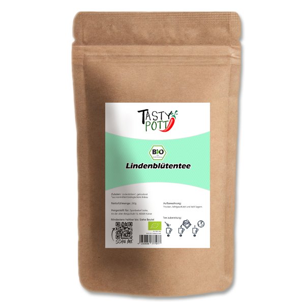 Tasty Pott Bio Lindenblütentee 200g Beutel