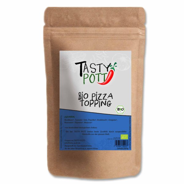 Tasty Pott Bio Pizza Topping Gewürzmischung Nachfüllbeutel 200g